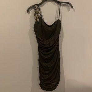 One Shoulder Black Dress